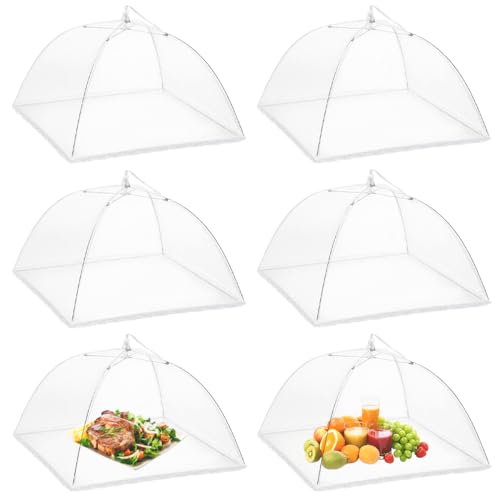 Onarway 6 Pack Food Covers 17 Inch Pop-Up Encrypted Mesh Plate Serving Tent - size: 17 inch x 6 packs