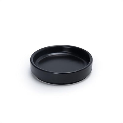 D'vine Dev Ceramic Plant Saucer/Drainage Tray, 3.7 in, Black, 97-T-B-1 - color: Black, size: 3.7" (1 Pack)