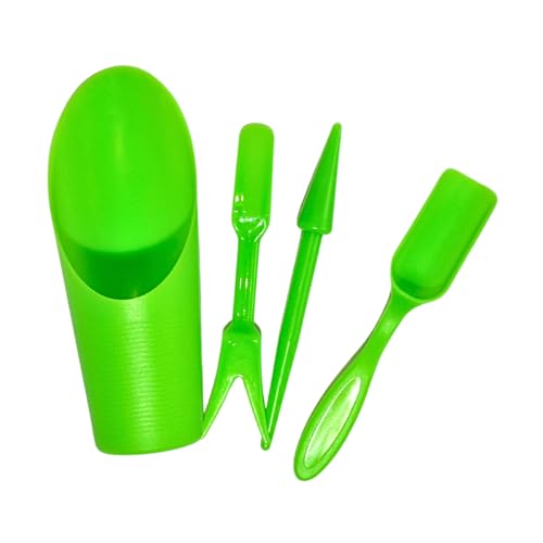 Garden Shovel Hand Tools Transplanting Potting Bonsai Soil Scoop Plastic Succulent Kits,Mini Garden Plant Care Shovel Soil (Green) - color: Green
