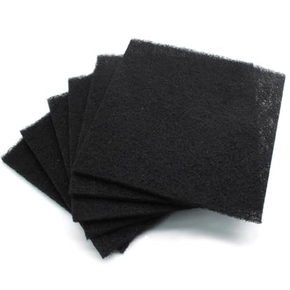 Biaungdo 6 Pack 5 Inch Square Charcoal Filter, Black Compost Bin Filters