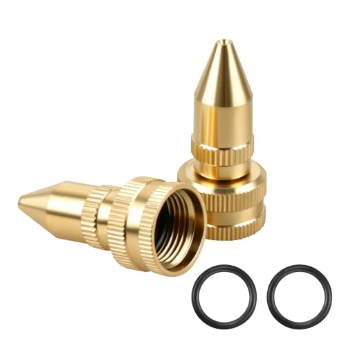 2 Pack All Brass Adjustable Cone Nozzle for Roundup 181331, 3/8-24 Thread