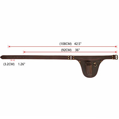 Leather Florists Tool Belt Bag,3 Pockets,Adjustable Gardeners Waist Holster - color: Brown