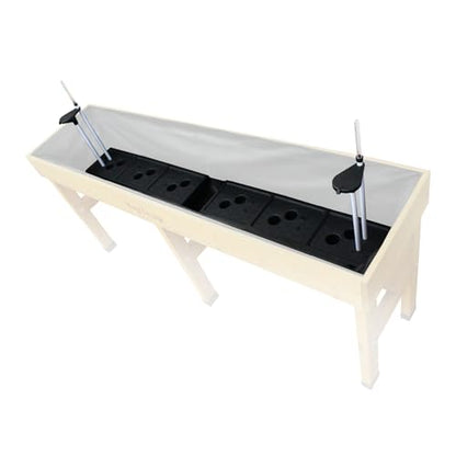 VegTrug Self Watering Kit for Wall Hugger Medium 1.8m Planter, Black - Reservoir System with Water Level Indicator, Prevents Overwatering, Easy Fill Tube & Funnel, Durable Plastic Construction - size: Medium 1.8m