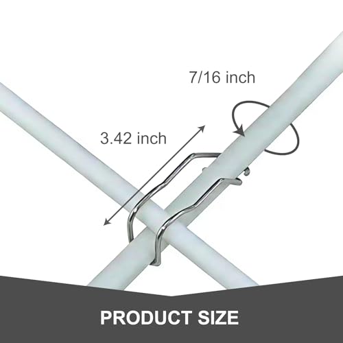20PCS Connecting Buckles for Bamboo Trellis Reusable Garden Connectors and Support Clips for Plant Stakes Climbing Plants Tomato Cucumber Vegetable Supports Outdoor Netting 7/16 Inch 11mm