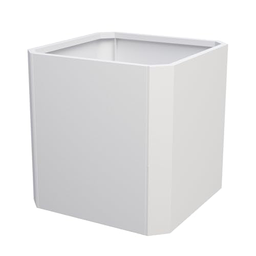 Metal Planter Box 20”L x 20"W x 20"H Large Square Steel Planter Box - color: White, size: 20"Lx20"Wx20"H