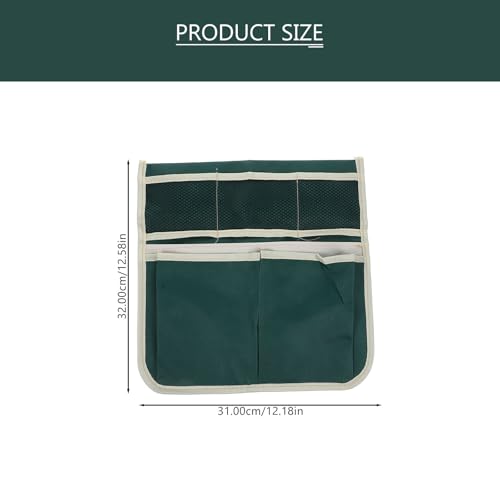 Yardwe Large Gardening Tool Bag for Kneeler with Durable 600D Fabric Multi-Pocket Organizer Garden Seat Pouch for Lawn Patio Storage and Easy Carry