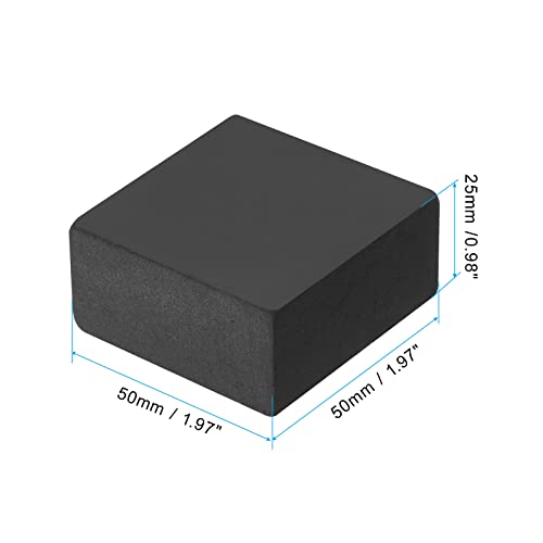 PATIKIL Plant Pot Feet 2x2x1 Inch, 8 Pack Invisible Riser Rubber Square for Outdoor Garden Patio Deck Flower Planters, Black - size: 2x2x1"