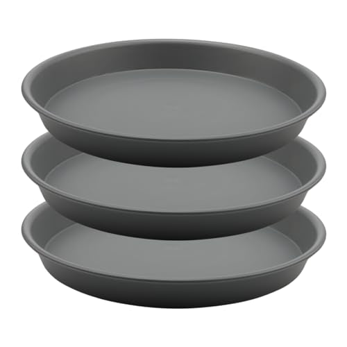 TITE Plant Saucer Heavy Large Planter Durable Thicker Plastic Plant Trays for Indoors and Outdoor,Plant Saucer Drip Trays (Grey, 12 inch) - color: Gray, size: 12 Inch