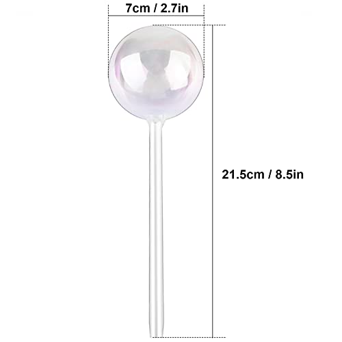 Tomorotec 4Pcs Rainbow Glass Plant Watering Globes, Self Watering Spikes - color: Iridescent 4-Pack