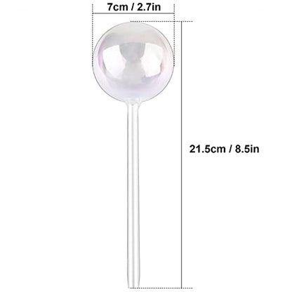 Tomorotec 2Pcs Rainbow Glass Plant Watering Globes, Self Watering Spikes - color: Iridescent 2-Pack
