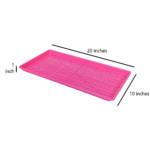 SUNPACK 10" x 20" Heavy Duty Mesh Plastic Seed Starting Tray, Magenta, 1" - Ensures Water Drainage and Aeration, Perfect for Greenhouses or Indoor Gardening - color: Magenta