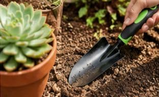 Garden Trowel, Deep Scoop Design for Planting, Transplanting and Digging, Green