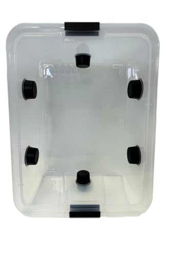 Myco Labs Grower's Select 66Q Large Mushroom Monotub Fruiting Chamber with Filter Disks and Liner - size: 66 Quart