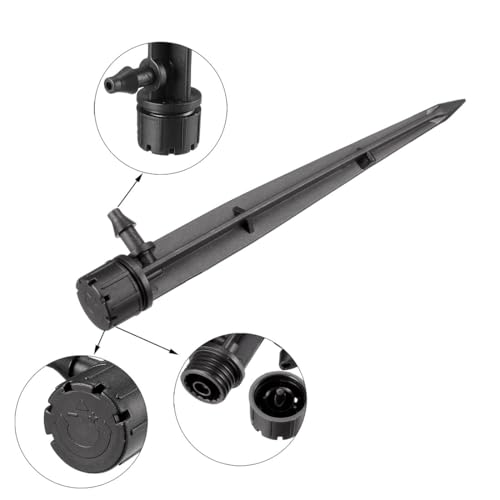uxcell Adjustable Spray Drippers, 180 Degree Micro Emitter Irrigation Watering System, 5 Pcs
