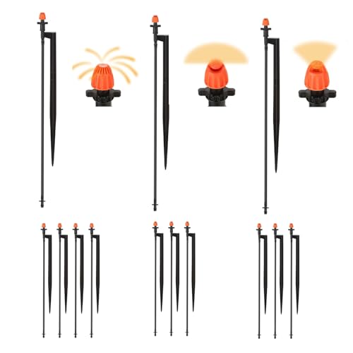 10 Sets Mixed 360/180/90 Degree Drip Irrigation Sprinkler Sprayers - size: 10 Set Mixed Drip Sprinklers