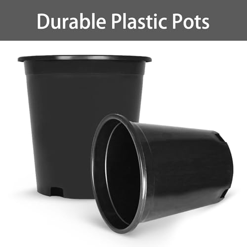 1 Gallon Plant Nursery Pot 10-Pack 1 Gallon Plastic Garden Planter Pots Flower Seedling Injection Molded Container Seed Starting Pot Set for Indoor Outdoor Plants Seedlings Vegetables Black - size: Standard 1 Gallon