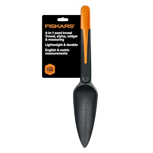 Fiskars 4-in-1 Seed Planting Garden Trowel and Seed Sower Tool