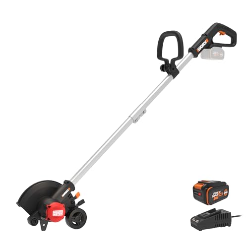 WORX Cordless Lawn Edger, 20V 7" Trencher for Lawn Border Tending, WG898 - style: Lawn Edger w/(1) 4.0Ah Battery