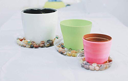 TRUEDAYS 6 Inch 5 Pack Clear Plant Saucers Flower Pot Tray Excellent for Indoor & Outdoor Plants - size: 5-Pack (6'' Only)