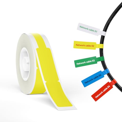 NIIMBOT Thermal Transfer Cable Label 0.49" x 4.29", for N1(B18) Label Maker - color: 0.49''×4.29''-yellow Cable