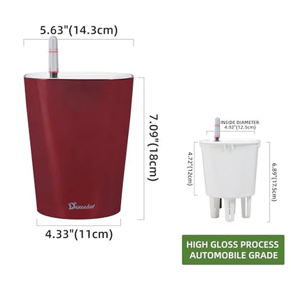 Dexceder 6x7 Self Watering Planter (Wine Red) - color: Wine Red