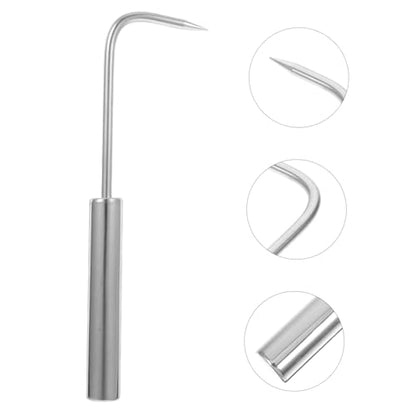 VANZACK Stainless Steel Crack Weeder Crevice Weeding Tool with Ergonomic Handle for Garden Lawn Patio Yard Soil Loosening and Root Pulling Small Manual Garden Weeder