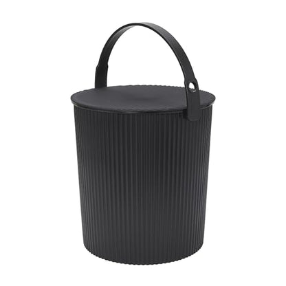 Hachiman Extra Large Bucket, 5.3 Gallon Heavy Duty Bucket with Lid & Handle - color: Black, size: Extra Large