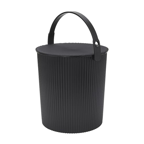 Hachiman Extra Large Bucket, 5.3 Gallon Heavy Duty Bucket with Lid & Handle - color: Black, size: Extra Large