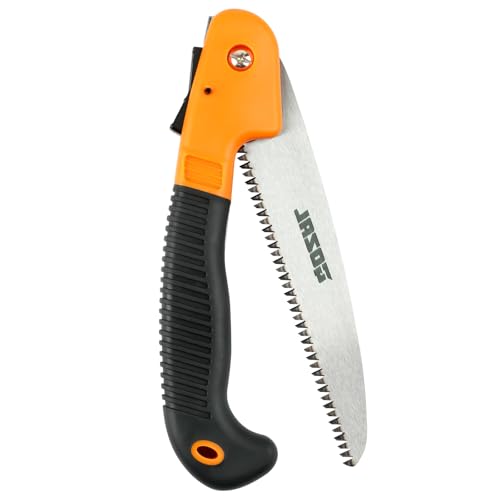 7 Inch Folding Saw, Manganese Steel Pruning Hand Saw - size: 7.5-Inch Folding