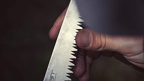Hooyman Extendable Tree Saw with Compact Design, Detachable Handsaw and Telescoping Pole, No-Slip H-Grip, Impulse Hardened Teeth, and Wrist Lanyard for Tree Trimming, Hunting, Camping, and Outdoors - style: Megabite Extendable Saw Replacement Blade