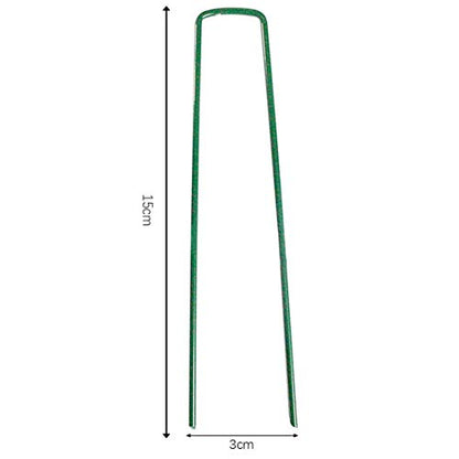 Yeasing Garden Pegs Pins Ground Stakes Staples Spikes U Shaped Landscape Securing Nail Pin Lawn Fabric Netting Matting 6Inch 20PCS (Pack of 4) - size: 6 inch (Pack of 4)