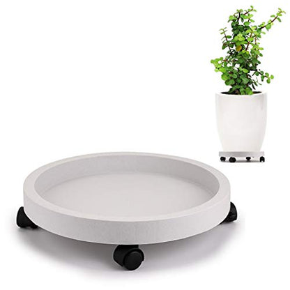 Skelang Plant Caddy 13 Inches, Wheeled Planter Pallet, Plant Stand Dolly for Heavy Planter, Deck Potted Plant, Garden Planter, Load Capacity 120Lbs - size: 13in