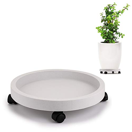 Skelang Plant Caddy 13 Inches, Wheeled Planter Pallet, Plant Stand Dolly for Heavy Planter, Deck Potted Plant, Garden Planter, Load Capacity 120Lbs - size: 13in