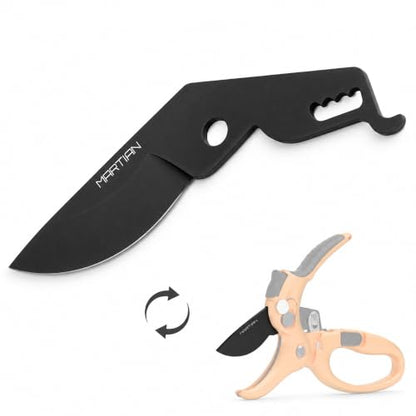 MT-716 Heavy-Duty Stainless Steel Garden Scissors -Blade Accessory Replacement - color: Black