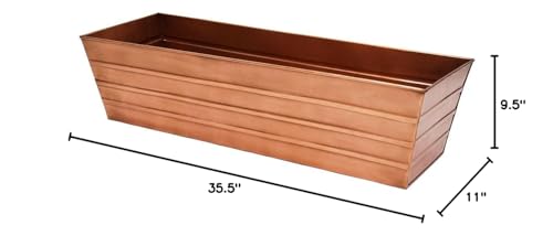 Achla Designs C-21C Plated Flower Box, Window Flowerbox Planter, Large, Copper - color: Copper, size: Large