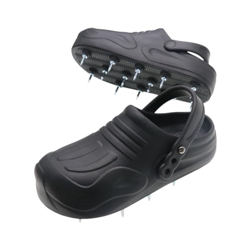 Lawn Aerator Shoes for Grass Lawn, Heavy Duty Spike Shoes with Adjustable Straps, Free-Installation Soil Yard Aerator Tool for Garden Patio Grass -Medium - size: Medium