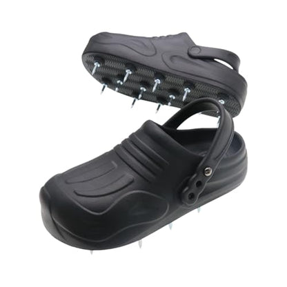 Lawn Aerator Shoes for Grass Lawn, Heavy Duty Spike Shoes with Adjustable Straps, Free-Installation Soil Yard Aerator Tool for Garden Patio Grass -Small - size: Small