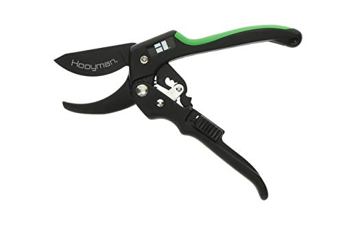 Hooyman Forged Loppers and Ratchet Pruner with Heavy Duty Steel Construction, Ergonomic No-Slip H-Grip Handles, and Blade Lock for Gardening, Land Management, Yard Work, Trimming, Pruning, and Outdoor - style: Ratchet Pruner