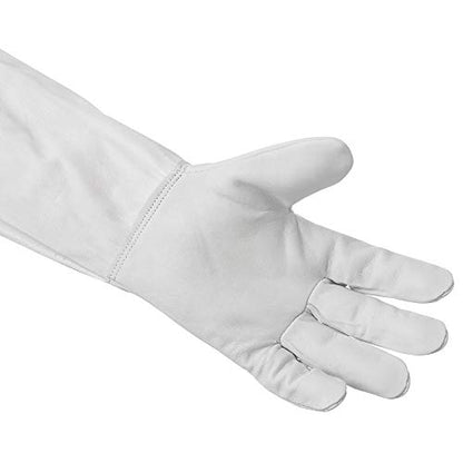 Honey Keeper Beekeeping Gloves - Goatskin Leather with Canvas Sleeve and Elastic Cuff