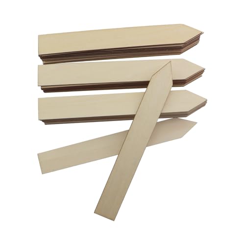 30PCS Wooden Craft Floral Display Tags 150x20mm Reusable Waterproof Plant Label Stakes Landscape Signage