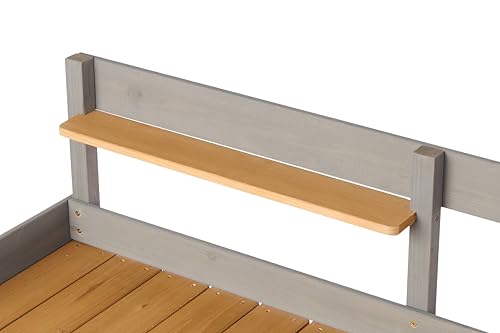 42'' Outdoor Potting Bench with Storage Cabinet Heavy Duty Planting Station Garden Work Table Seed Starting Wooden Workstation Spacious Work Surface for Backyard Balcony Brown and Gray