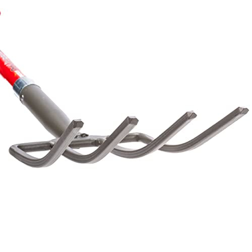 Radius Garden 25311 Pro-Lite Ergonomic Carbon Steel Digging Fork, Red - style: Digging Fork