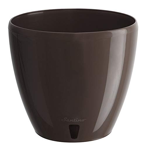 Gardenera 7.9" Deco Self Watering Pots for Indoor Plants in Shade - Decorative Flower Pot with Water Level Indicator and Drainage Cartridge for All House Plants, Flowers, Herbs and Succulents - color: Shade, size: 7.9 Inch