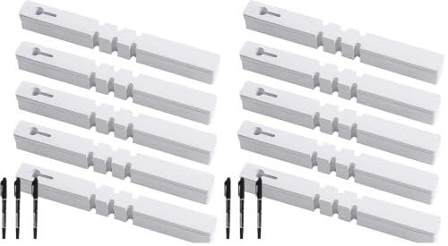 KINJOEK 1800 PCS White Plant Labels, Adjustable PVC Plant Tags Garden Plant Labels (Pack of 2) - size: 7.87 inch x 0.78 inch (Pack of 2)