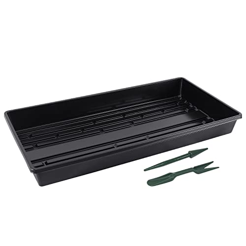 Gardzen 10 Pack Seed Trays Reusable Plant Grow Trays No Drain Holes - size: 21L x 11W x 2.4H