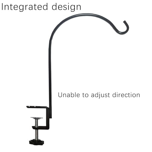 Short Deck Hook 2 Pack Bird Feeder Pole with 3.3 Inch Strengthened Clamp