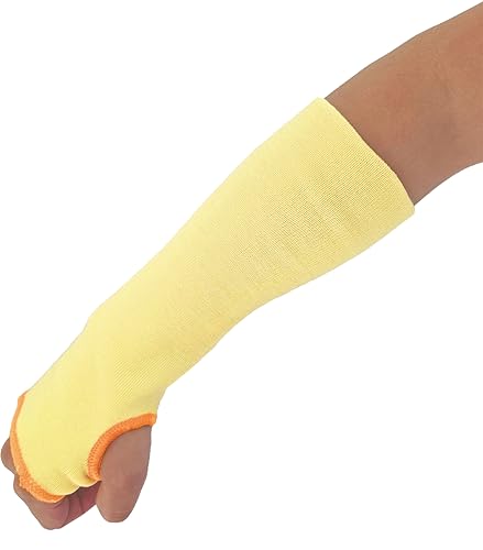 G & F PRODUCTS 100% Kevlar fiber by DuPont Cut Resistant Knit Sleeve, Sold by 6-piece pack - color: Cut Level 3 With Thumslot 12 Inch