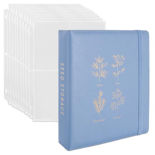 Wildgoose Seed Binder - Garden Seed Packet Organizer, Storage Book, Blue - color: BLUE