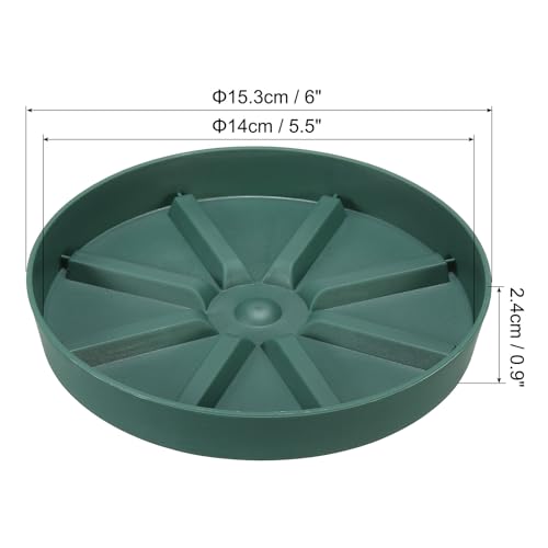 PATIKIL 6 Inch Plant Saucers Tray, 2Pcs Durable Plastic Round Flower Pot Drip Tray Thicker Anti-Rot Root for Indoors Outdoors Home Garden, Green - color: Green, size: 6 Inch