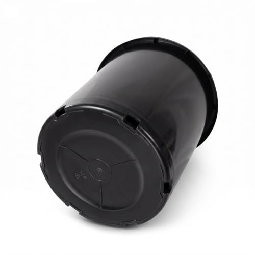 Green Oasis 15 Gallon Nursery Pots (5-Pack) - Premium Injection Molded Black Plastic Plant Pots, Heavy Duty Commercial Grade with Drainage Holes - Perfect for Large Trees, Shrubs & Vegetables